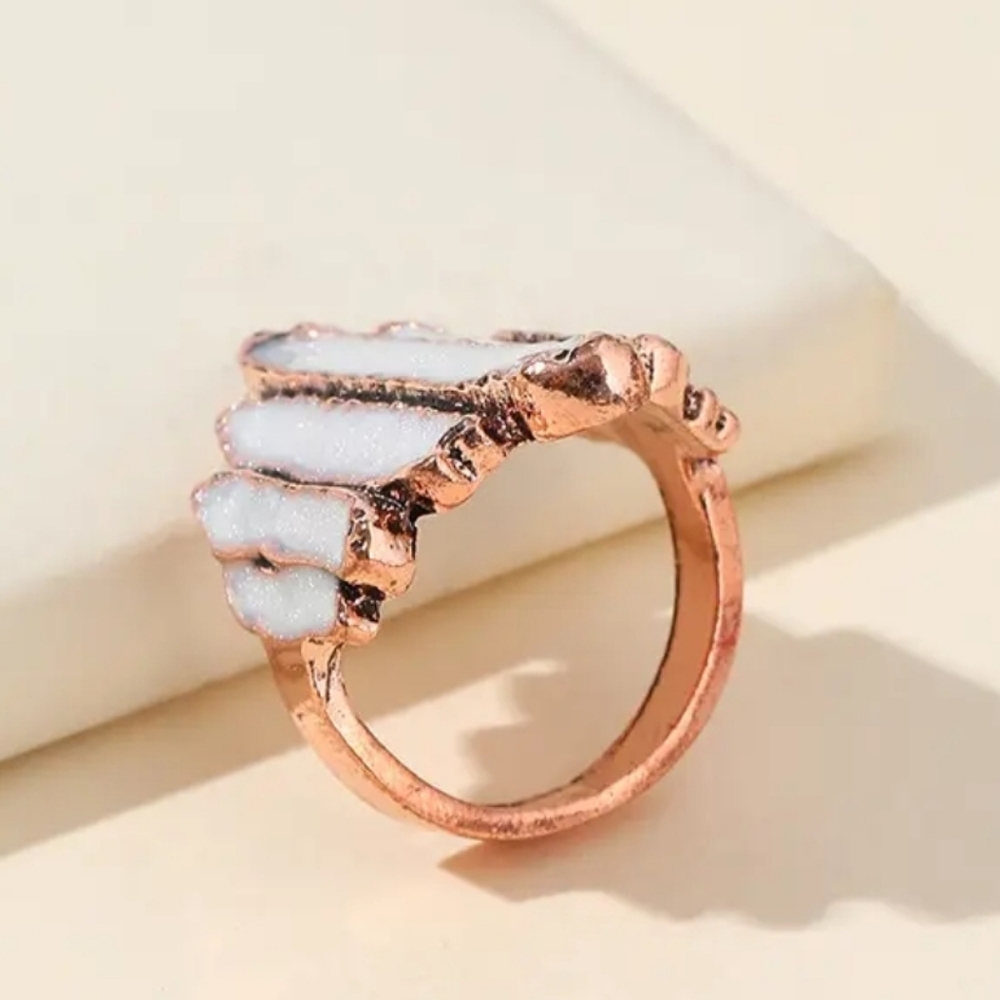 Vintage-Inspired Boho Rose Golden Alloy Ring